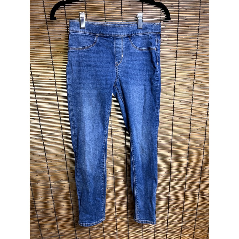 Old Navy Size L (10-12) Skinny Jeans Medium Wash Blue Stretch Denim Pull On